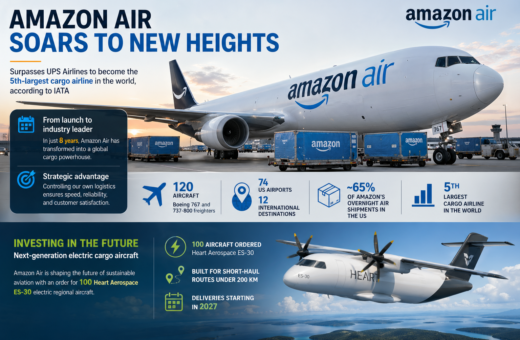 Amazon Air Becomes World’s 5th Largest Cargo Airline