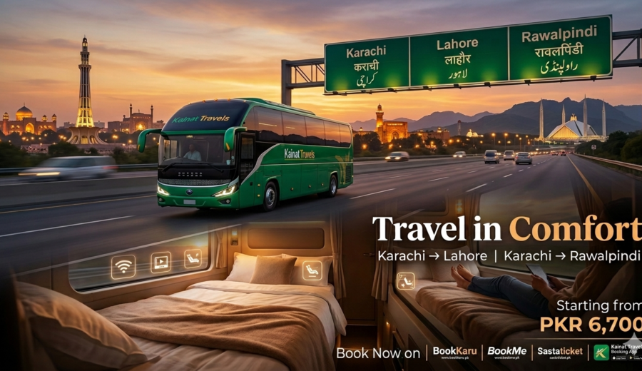 Experience Premium Luxury: Travel from Karachi to Lahore & Rawalpindi in Style!