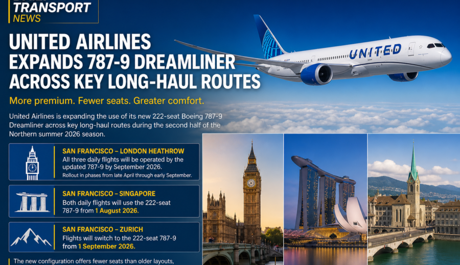 United Airlines Expands 787-9 Dreamliner on Key Long-Haul Routes