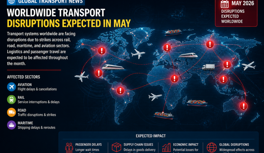 🌍 Worldwide Transport Disruptions Expected in May