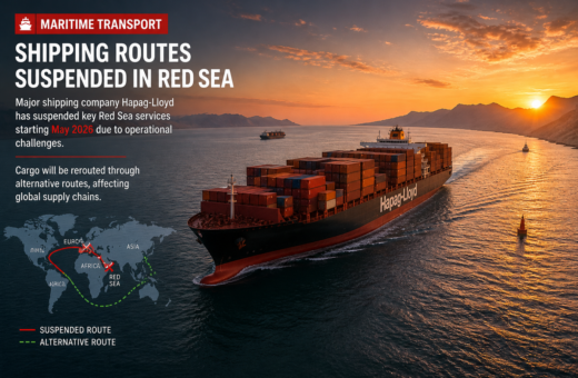 🚢 Shipping Routes Suspended in Red Sea