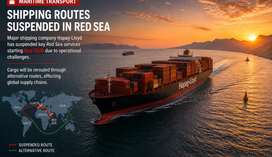 🚢 Shipping Routes Suspended in Red Sea