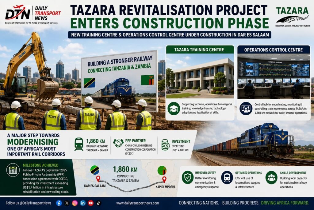 TAZARA begins construction of its new Training Centre and Operations Control Centre in Dar es Salaam under the US$1.4 billion railway revitalisation programme.
