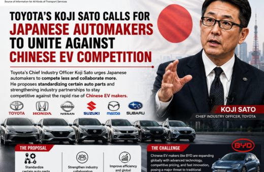 Toyota’s Koji Sato Calls for Japanese Automakers to Unite Against Chinese EV Competition