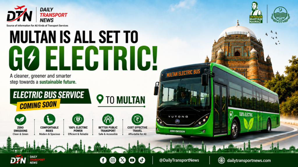 Electric bus service coming soon to Multan Punjab