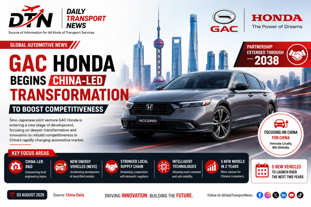 GAC Honda announces China-led transformation strategy with five new models and expanded local R&D.