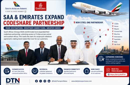 South African Airways and Emirates Expand Codeshare Partnership Across Africa